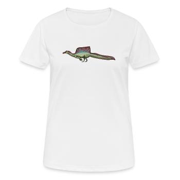 Spinosaurus I Thorn Lizard Cretaceous Fossil - Women's Breathable T-Shirt - white - Front - AI Model Female 172 dark (172cm)