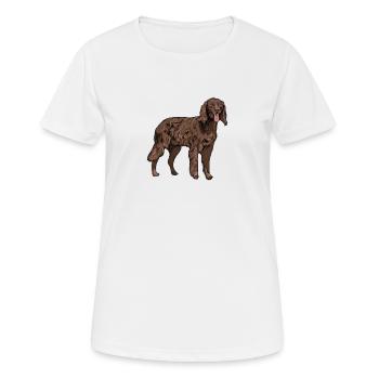 Jäger Jagd Drückjagd Deutsch Langhaar Geschenk - Frauen T-Shirt atmungsaktiv - Weiß - Vorne - AI Model Female 172 dark (172cm)