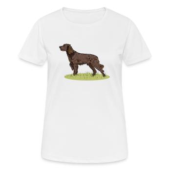 Jäger Jagd Drückjagd Deutsch Langhaar Geschenk - Frauen T-Shirt atmungsaktiv - Weiß - Vorne - AI Model Female 172 dark (172cm)