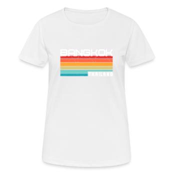 Vintage Thailand Vacation Asia Sunset Bangkok - Women's Breathable T-Shirt - white - Front - AI Model Female 172 dark (172cm)