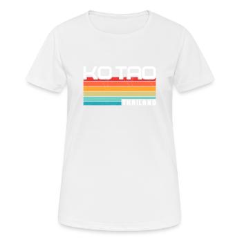 Vintage Thaïlande Vacances Asie Coucher de Soleil Ko Tao - T-shirt respirant Femme - blanc - Devant - AI Model Female 172 dark (172cm)