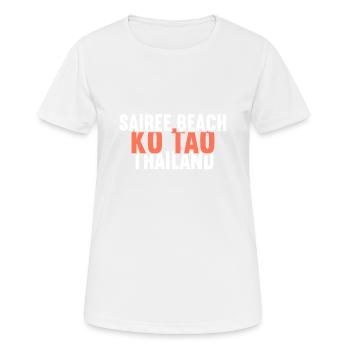 Vintage Thaïlande Vacances Asie Coucher de Soleil Ko Tao - T-shirt respirant Femme - blanc - Devant - AI Model Female 172 dark (172cm)