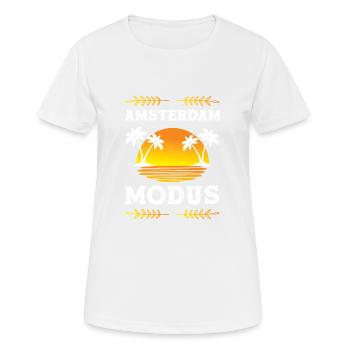 Amsterdam Mode - Women's Breathable T-Shirt - white - Front - AI Model Female 172 dark (172cm)