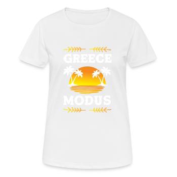 Greece Modus - Frauen T-Shirt atmungsaktiv - Weiß - Vorne - AI Model Female 172 dark (172cm)