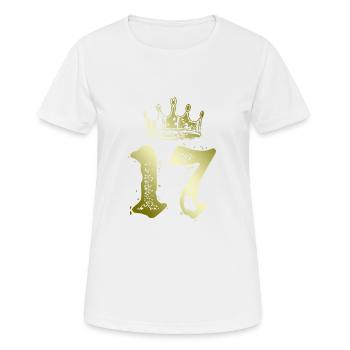 17 Couronne numérique - T-shirt respirant Femme - blanc - Devant - AI Model Female 172 dark (172cm)
