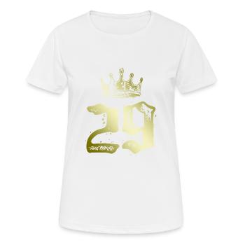 29 Couronne numérique - T-shirt respirant Femme - blanc - Devant - AI Model Female 172 dark (172cm)
