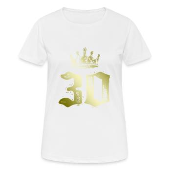 30 Couronne numérique - T-shirt respirant Femme - blanc - Devant - AI Model Female 172 dark (172cm)