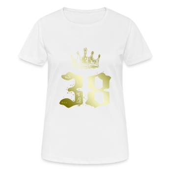 38 Couronne numérique - T-shirt respirant Femme - blanc - Devant - AI Model Female 172 dark (172cm)