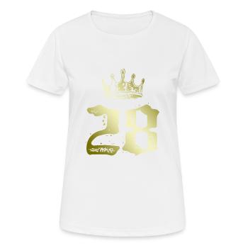 28 Couronne numérique - T-shirt respirant Femme - blanc - Devant - AI Model Female 172 dark (172cm)