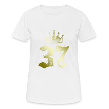37 Couronne numérique - T-shirt respirant Femme - blanc - Devant - AI Model Female 172 dark (172cm)