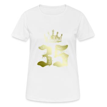 35 Couronne numérique - T-shirt respirant Femme - blanc - Devant - AI Model Female 172 dark (172cm)