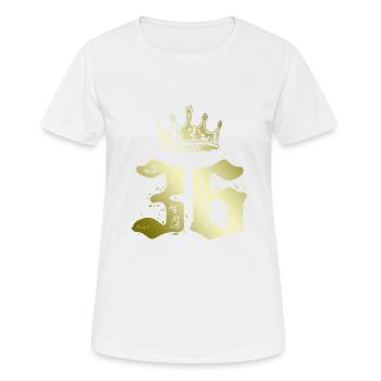 36 Couronne numérique - T-shirt respirant Femme - blanc - Devant - AI Model Female 172 dark (172cm)