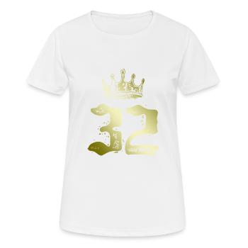 32 Couronne numérique - T-shirt respirant Femme - blanc - Devant - AI Model Female 172 dark (172cm)