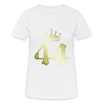 44 Zahl Krone - Frauen T-Shirt atmungsaktiv - Weiß - Vorne - AI Model Female 172 dark (172cm)