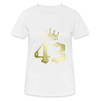 43 Couronne numérique - T-shirt respirant Femme - blanc - Devant - AI Model Female 172 dark (172cm)