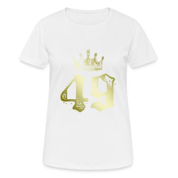 49 Couronne numérique - T-shirt respirant Femme - blanc - Devant - AI Model Female 172 dark (172cm)