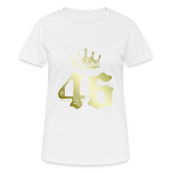 46 Couronne numérique - T-shirt respirant Femme - blanc - Devant - AI Model Female 172 dark (172cm)