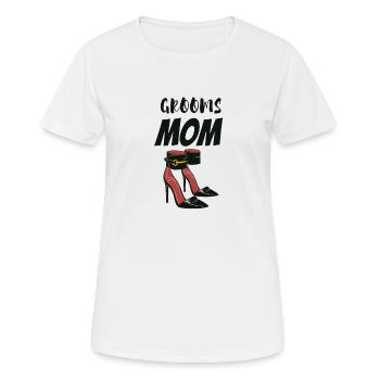 Bräutigam Mama Sohn Hochzeit Stöcketto Heels - Frauen T-Shirt atmungsaktiv - Weiß - Vorne - AI Model Female 172 dark (172cm)