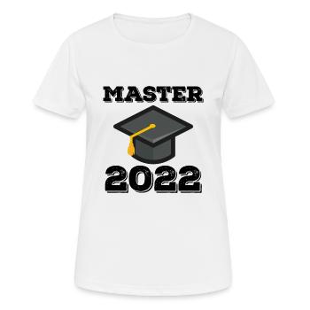 Studieren Master 2022 - Frauen T-Shirt atmungsaktiv - Weiß - Vorne - AI Model Female 172 dark (172cm)