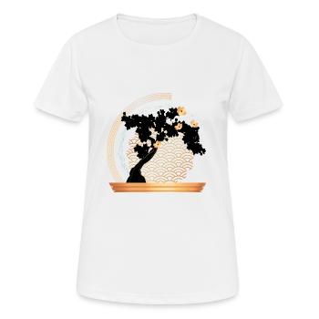 Baum - Frauen T-Shirt atmungsaktiv - Weiß - Vorne - AI Model Female 172 dark (172cm)