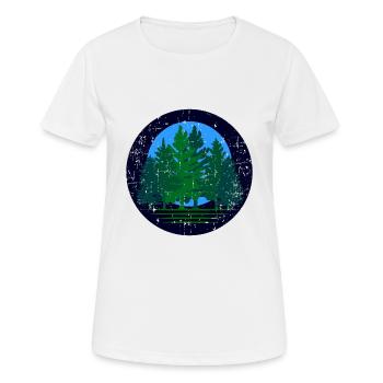 Baum - Frauen T-Shirt atmungsaktiv - Weiß - Vorne - AI Model Female 172 dark (172cm)