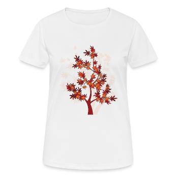 Baum - Frauen T-Shirt atmungsaktiv - Weiß - Vorne - AI Model Female 172 dark (172cm)