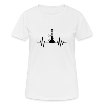Herzschlag Shisha Hookah Rauchen Wasserpfeife Puls - Frauen T-Shirt atmungsaktiv - Weiß - Vorne - AI Model Female 172 dark (172cm)