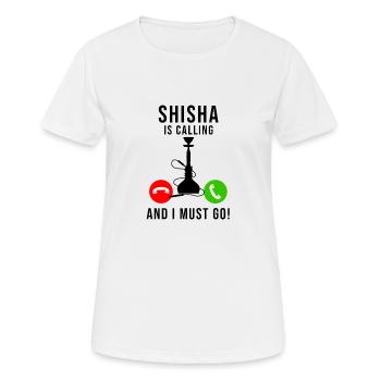 Shisha Saying Hookah Smoking Hookah Hookah - Women's Breathable T-Shirt - white - Front - AI Model Female 172 dark (172cm)