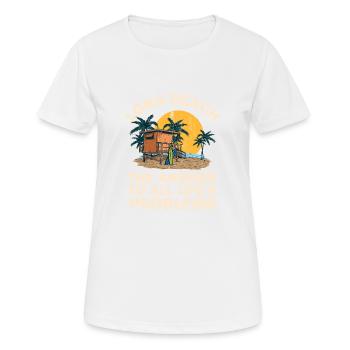 Long Beach Answer To All Life's Problems Vacation - Frauen T-Shirt atmungsaktiv - Weiß - Vorne - AI Model Female 172 dark (172cm)