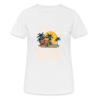 Destin Beach Answer To All Life's Problems - Frauen T-Shirt atmungsaktiv - Weiß - Vorne - AI Model Female 172 dark (172cm)
