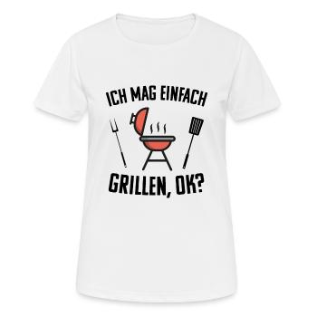 Grill Grillen Humorvoller Spruch - Frauen T-Shirt atmungsaktiv - Weiß - Vorne - AI Model Female 172 dark (172cm)