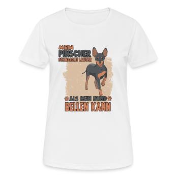 Hundehalter Training Pinscher Hundesport Pinscher - Frauen T-Shirt atmungsaktiv - Weiß - Vorne - AI Model Female 172 dark (172cm)