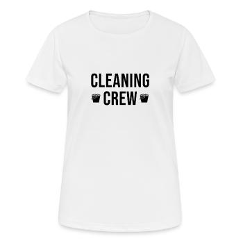 Équipe de nettoyage De l’équipe de nettoyage - T-shirt respirant Femme - blanc - Devant - AI Model Female 172 dark (172cm)