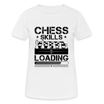 Chess Skills Loading Funny Chess Player Quotes - Frauen T-Shirt atmungsaktiv - Weiß - Vorne - AI Model Female 172 dark (172cm)