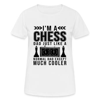 Cool Chess Dad Funny Chess Player Quotes - Women's Breathable T-Shirt - white - Front - AI Model Female 172 dark (172cm)