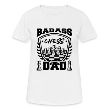 Badass Chess Dad - Women's Breathable T-Shirt - white - Front - AI Model Female 172 dark (172cm)