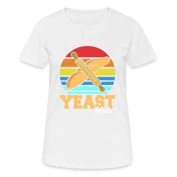 Mode Levure Drôle Rétro Boulanger T-Shirt Cadeau Cadeau - T-shirt respirant Femme - blanc - Devant - AI Model Female 172 dark (172cm)