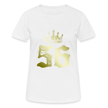 56 Number crown - Women's Breathable T-Shirt - white - Front - AI Model Female 172 dark (172cm)