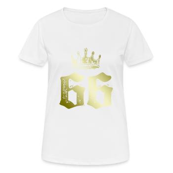 66 Couronne numérique - T-shirt respirant Femme - blanc - Devant - AI Model Female 172 dark (172cm)
