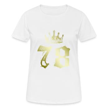 78 Number crown - Women's Breathable T-Shirt - white - Front - AI Model Female 172 dark (172cm)