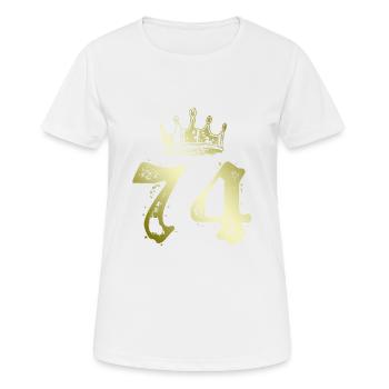 74 Couronne numérique - T-shirt respirant Femme - blanc - Devant - AI Model Female 172 dark (172cm)