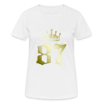 87 Couronne numérique - T-shirt respirant Femme - blanc - Devant - AI Model Female 172 dark (172cm)