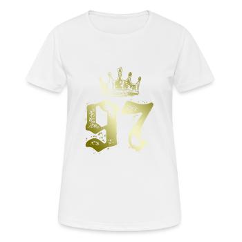 97 Couronne numérique - T-shirt respirant Femme - blanc - Devant - AI Model Female 172 dark (172cm)