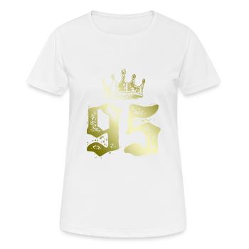 95 Number crown - Women's Breathable T-Shirt - white - Front - AI Model Female 172 dark (172cm)
