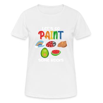 Allons peindre des roches - T-shirt respirant Femme - blanc - Devant - AI Model Female 172 dark (172cm)
