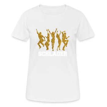 Schlagerparty Schlager - Frauen T-Shirt atmungsaktiv - Weiß - Vorne - AI Model Female 172 dark (172cm)