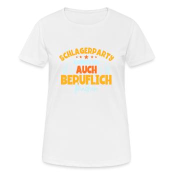 Schlagerparty Schlager - T-shirt respirant Femme - blanc - Devant - AI Model Female 172 dark (172cm)
