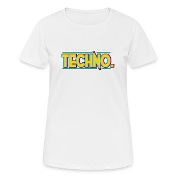 Techno - Women's Breathable T-Shirt - white - Front - AI Model Female 172 dark (172cm)