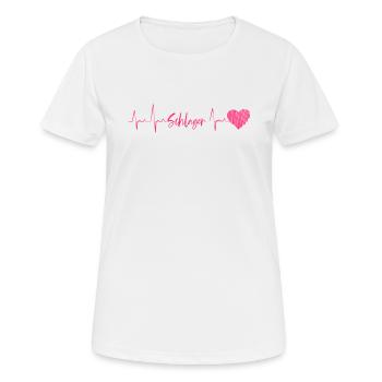 Schlager Herzschlag Schlagerparty - Frauen T-Shirt atmungsaktiv - Weiß - Vorne - AI Model Female 172 dark (172cm)