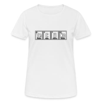 Tableau périodique Rave Techno - T-shirt respirant Femme - blanc - Devant - AI Model Female 172 dark (172cm)